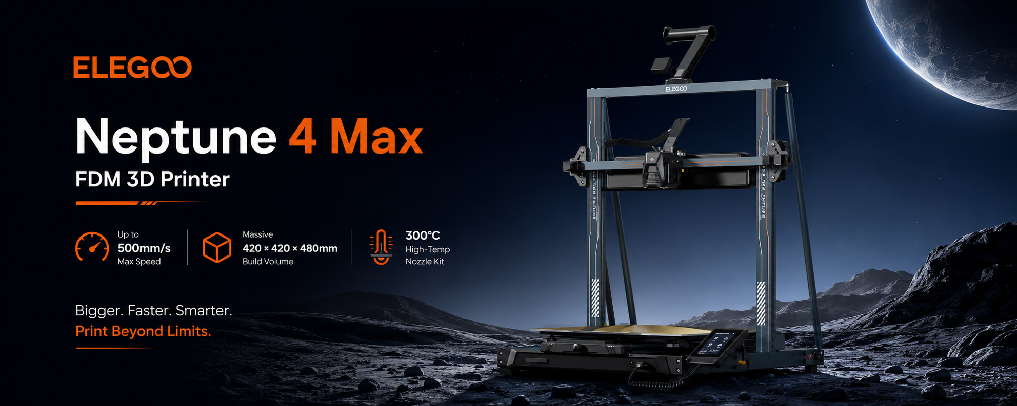 ELEGOO Neptune 4 Max 3D Printer NAMOVIR3D Banner