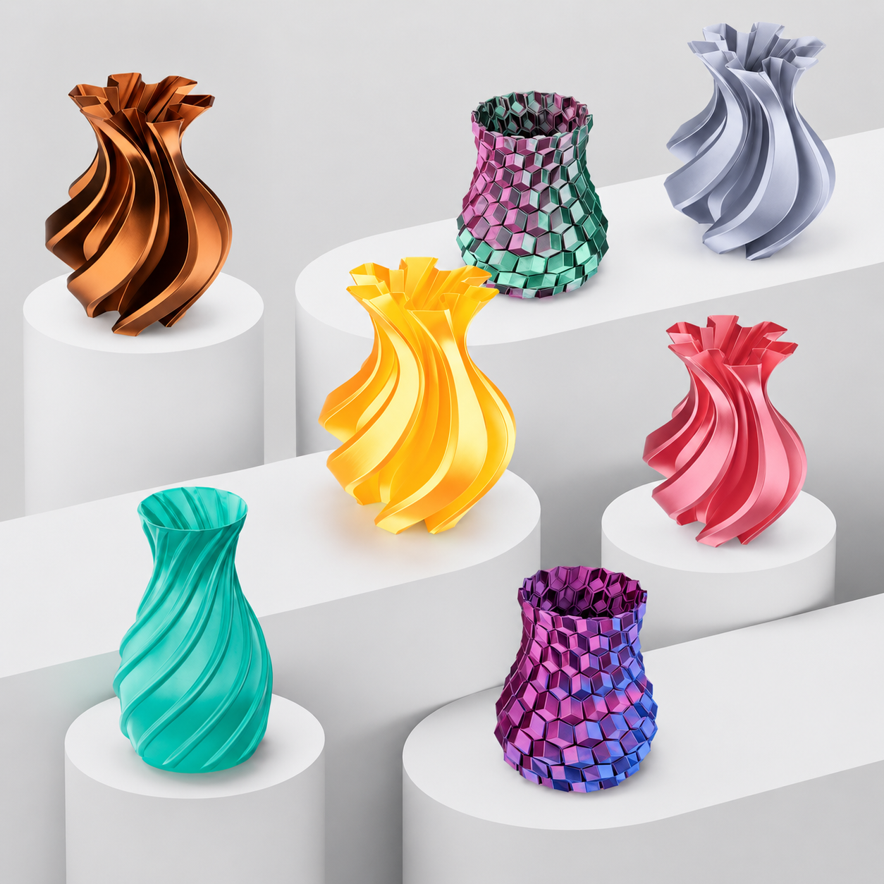 Tri Color Silk PLA Printing