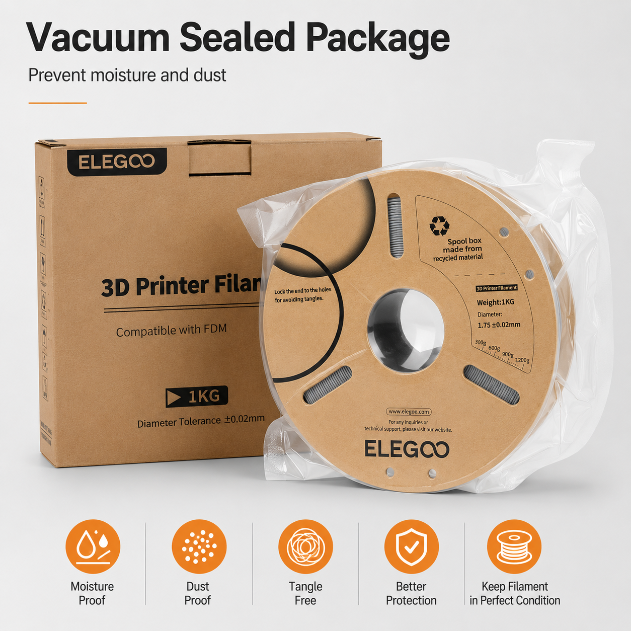 ELEGOO PLA Marble Filament