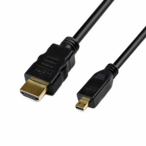 Black 1.5M Micro HDMI to, HDMI Copper-Clad Steel, Cable for Raspberry Pi 4B