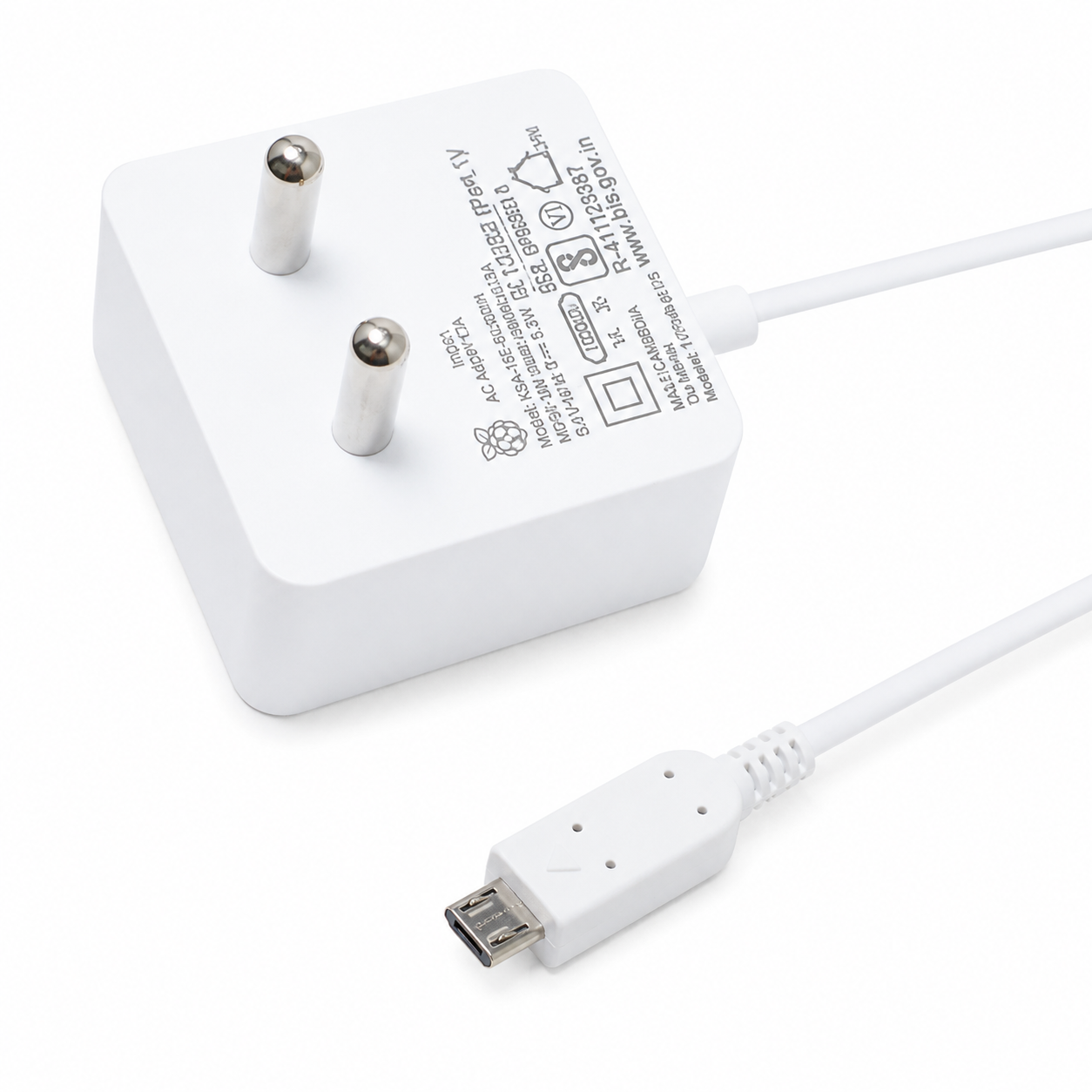 Official Raspberry Pi Pi3/Pi3B+ Micro USB 12.75W Power Supply (White)