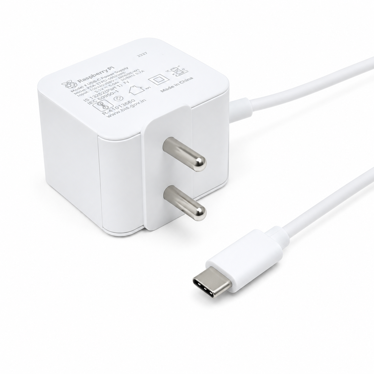 Official 27W USB-C PD Power Supply for Raspberry Pi 5- Black(Plug Type :IN) (Copy)