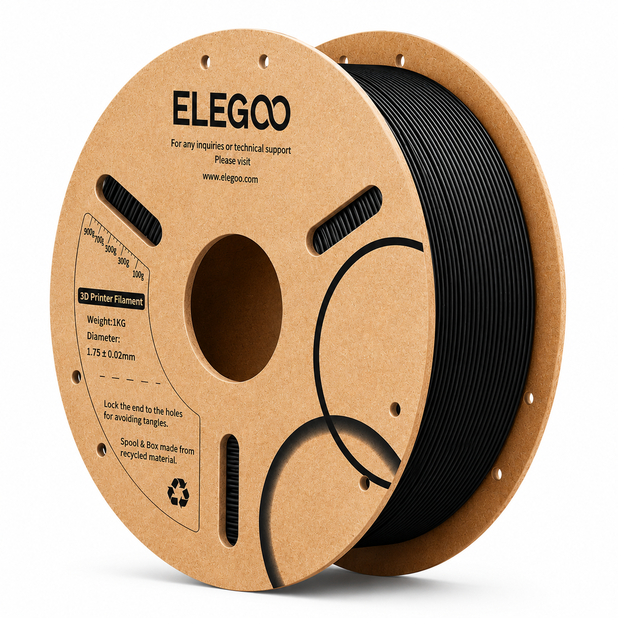 ELEGOO Carbon Fiber PLA Filament 1.75mm 1KG